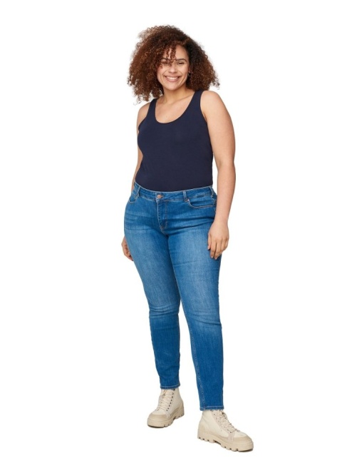 ZIZZI WSPANIAŁY GRANATOWY TOP NADRUK 098HW