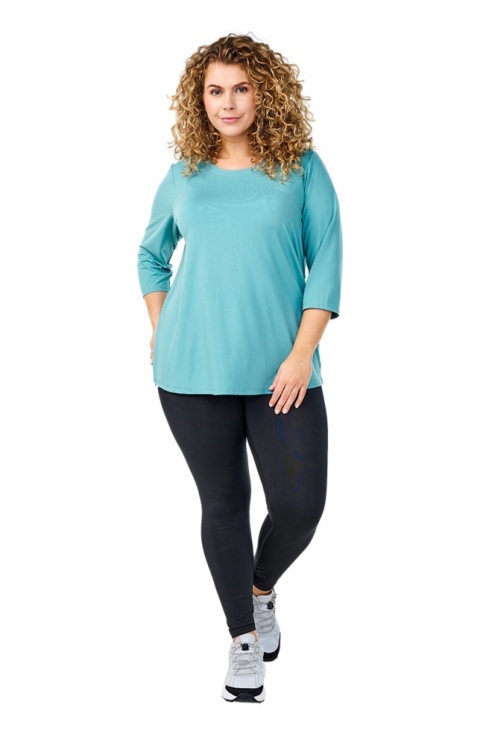 ZIZZI WYGODNA TURKUSOWA SPORTOWA BLUZKA 053D