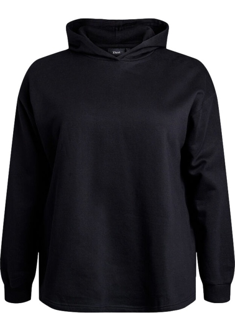 ZIZZI WYGODNA CZARNA BLUZA KAPTUR 085C