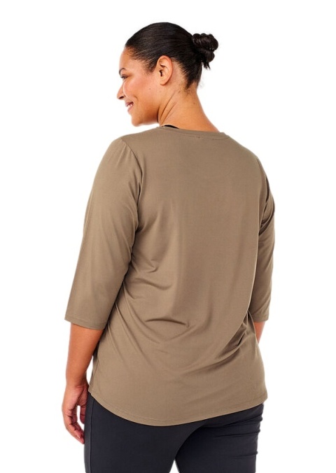 ZIZZI WYGODNA BEŻOWA SPORTOWA BLUZKA 053D