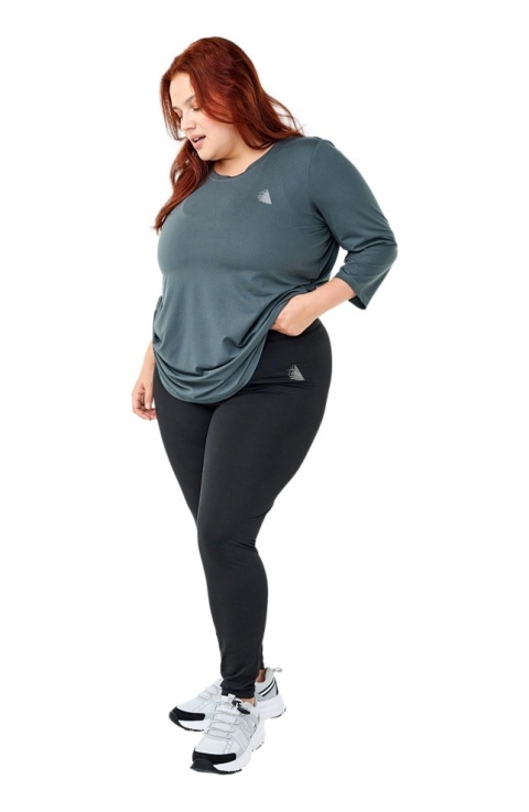 ZIZZI WYGODNA CIEMNOTURKUSOWA SPORTOWA BLUZKA 053D
