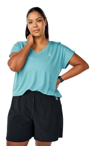 ZIZZI WYGODNY T-SHIRT SPORTOWY TURKUSOWY 053G