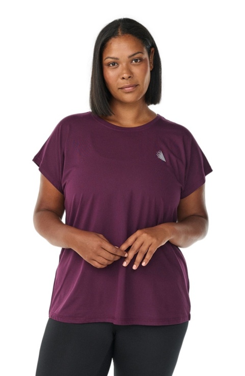 ZIZZI WYGODNY T-SHIRT SPORTOWY FIOLETOWA 053G