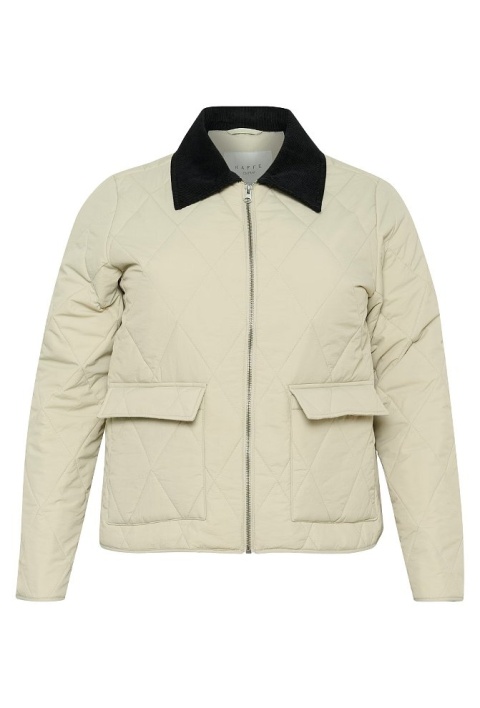 KAFFE ELEGANCKA KURTKA PIKOWANA BEŻOWA K497