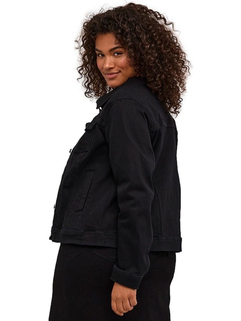 KAFFE WYGODNA CZARNA KURTKA BAWEŁNIANA K367