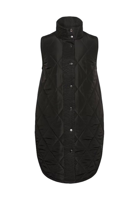 KAFFE WYGODNY BEZRĘKAWNIK CZARNY PIKOWANY K457