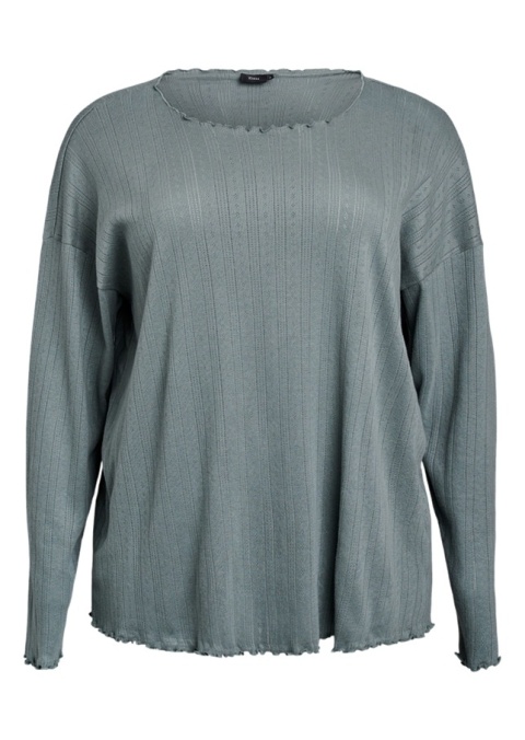 ZIZZI ZIELONA BLUZKA PIŻAMA HAFT BAWEŁNA 089B