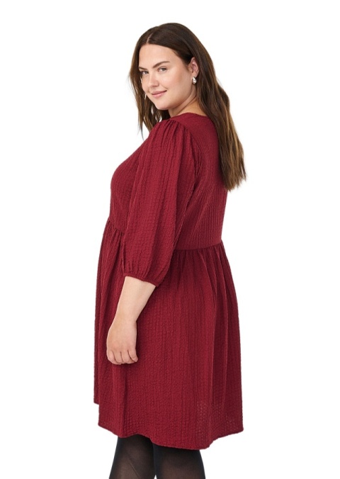 ZIZZI CZERWONA SUKIENKA ODCINANA STRUKTURA 059C