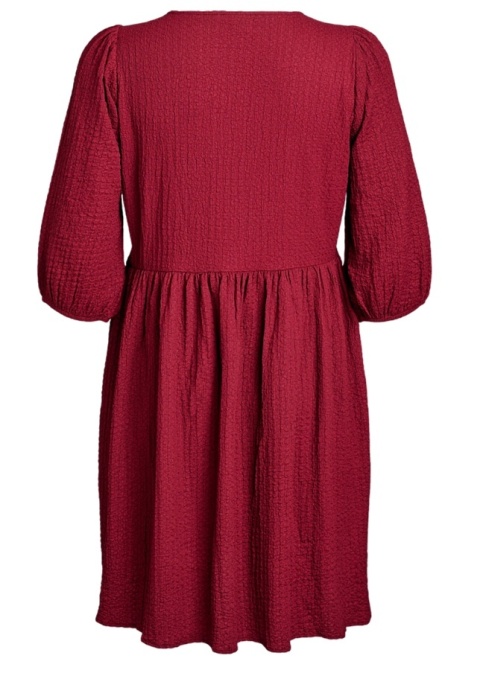 ZIZZI CZERWONA SUKIENKA ODCINANA STRUKTURA 059C