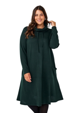 ZIZZI ZIELONA DZIANINOWA SUKIENKA GOLF 071Q