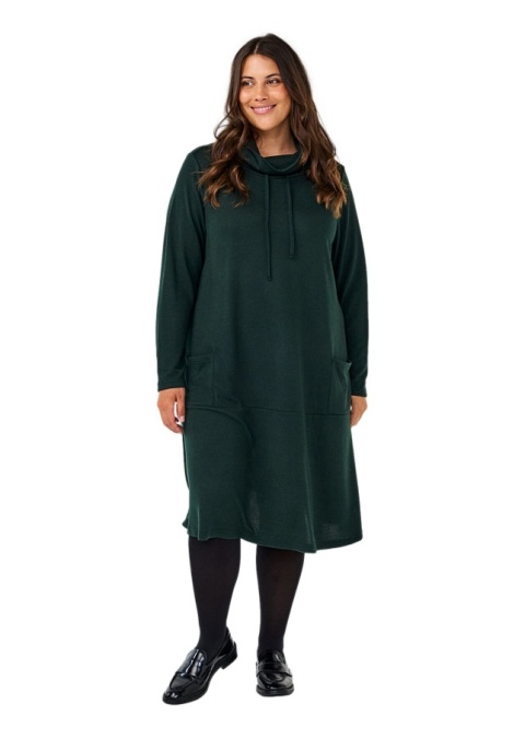 ZIZZI ZIELONA DZIANINOWA SUKIENKA GOLF 071Q