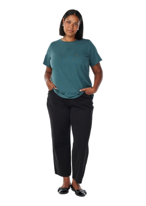 ZIZZI KLASYCZNY NIEBIESKI T-SHIRT HAFT 330A