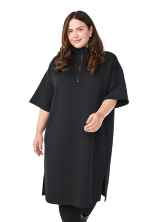 ZIZZI CZARNA DRESOWA SUKIENKA SUWAK 207B