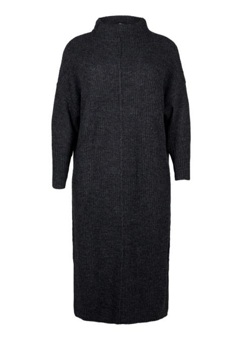 ZIZZI DŁUGA SZARA SUKIENKA DZIANINOWA ROZCIĘCIA 249A