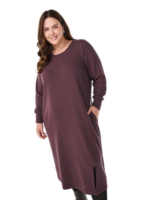 ZIZZI WYGODNA FIOLETOWA SUKIENKA DRESOWA 145A