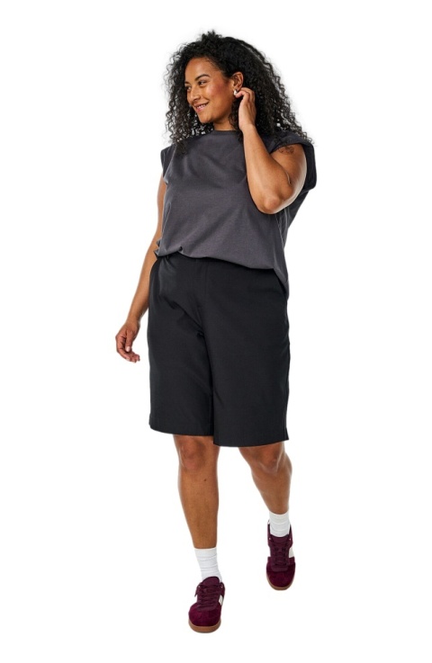 ZIZZI MODNA BLUZKA BEZ RĘKAWÓW TOP CIEMNOSZARA 326A