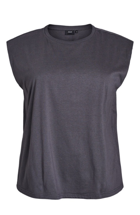 ZIZZI MODNA BLUZKA BEZ RĘKAWÓW TOP CIEMNOSZARA 326A