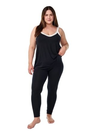 ZIZZI KLASYCZNE CZARNE LEGGINSY WISKOZA 090E