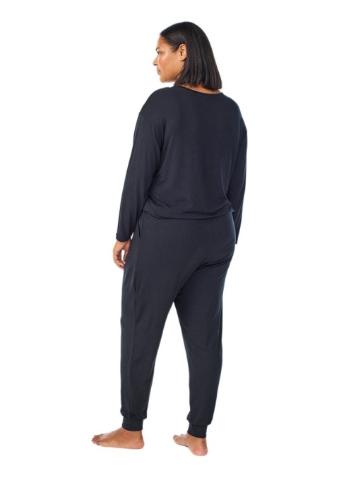 ZIZZI WYGODNE CZARNE SPODNIE OD PIŻAMY 092B