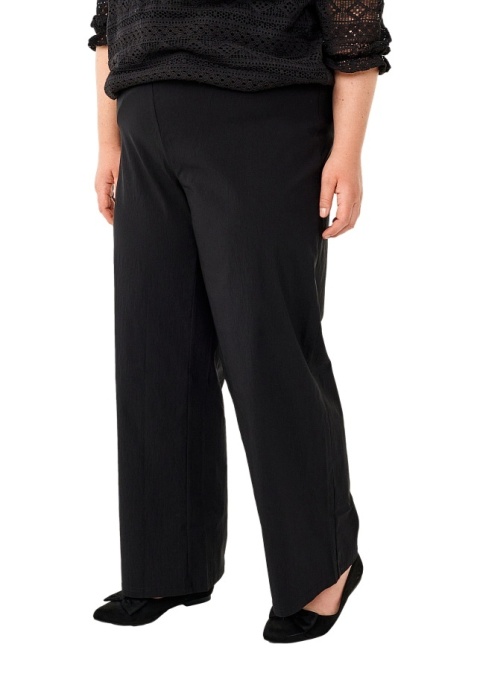 ZIZZI STYLOWE CZARNE SZEROKIE SPODNIE GUMKA 812O