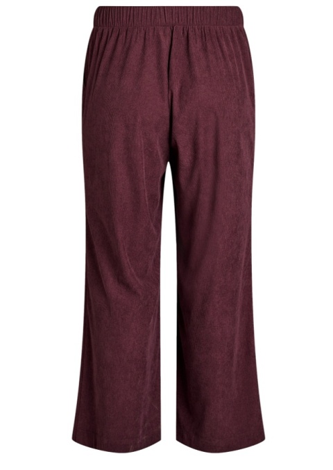 ZIZZI SZTRUKSOWE PROSTE SPODNIE BORDOWE 193B