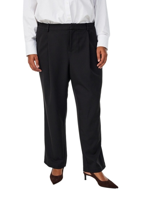 ZIZZI ELEGANCKIE CZARNE PROSTE SPODNIE WYSOKI STAN 251A