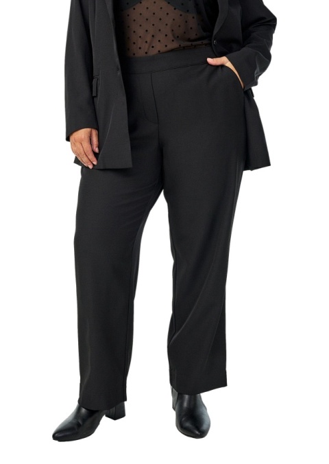 ZIZZI KLASYCZNE CZARNE SPODNIE PROSTA NOGAWKA 042D