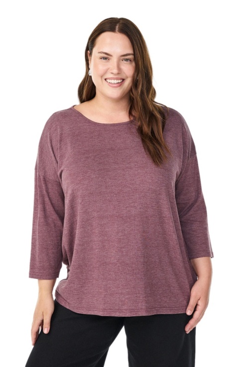 ZIZZI BORDOWA WYGODNA BLUZKA 066A