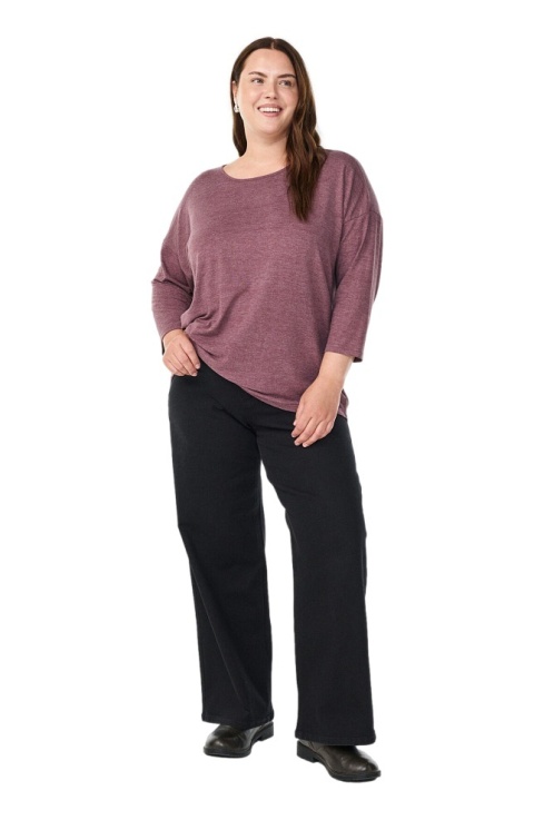 ZIZZI BORDOWA WYGODNA BLUZKA 066A
