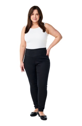 ZIZZI CZARNE SPODNIE JEGGINSY WYSOKI STAN 000B