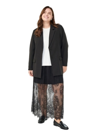 ZIZZI FANTASTYCZNA CZARNA SPÓDNICA KORONKA 140A