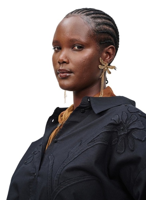 ZIZZI ELEGANCKA KOSZULA CZARNA PIĘKNY HAFT 188A