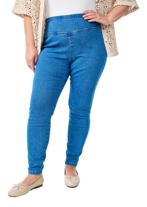 ZIZZI NIEBIESKIE SPODNIE JEGGINSY WYSOKI STAN 000BW