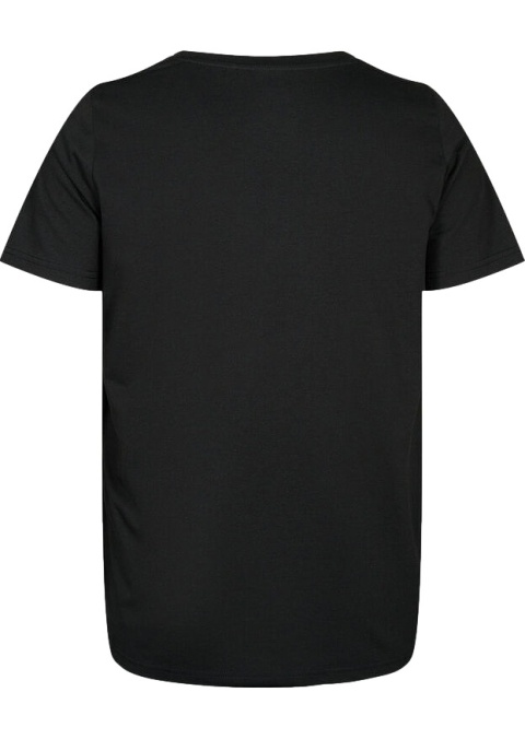 ZIZZI KLASYCZNY T-SHIRT CZARNY 148E