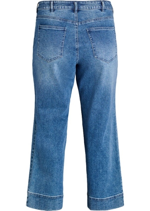 ZIZZI NIEBIESKIE PROSTE JEANSY Z PRZESZYCIAMI 909E