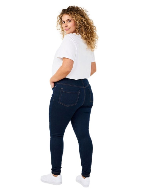 ZIZZI SPODNIE JEANSY SLIM RURKI GRANATOWE N78 TOBACCO 305L