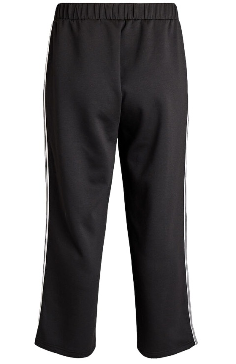 ZIZZI WYGODNE CZARNE SPODNIE PROSTE LAMPASY 303A