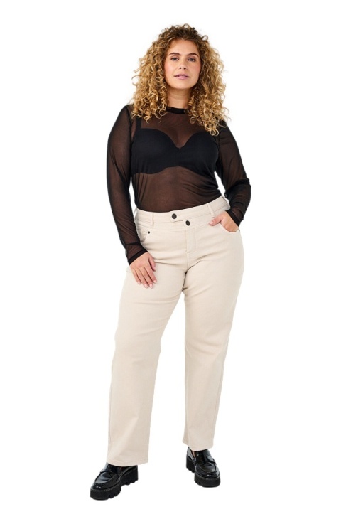 ZIZZI WYJĄTKOWA BLUZKA CZARNA TRANSPARENTA 528A