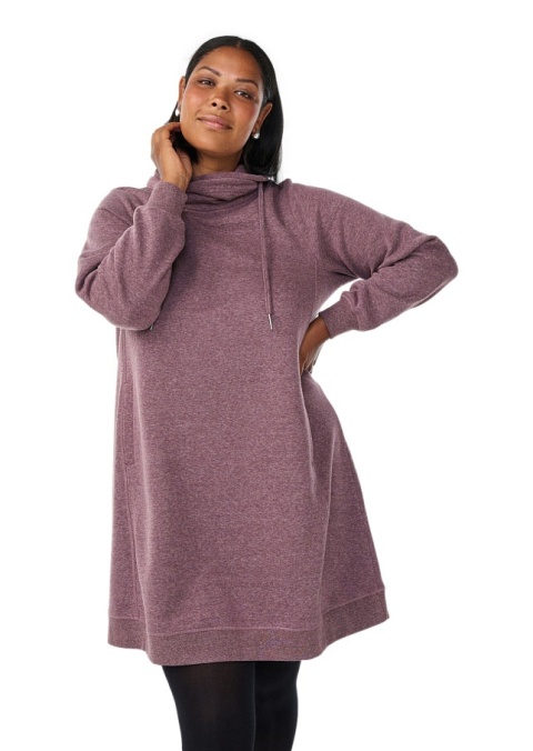 ZIZZI FIOLETOW BLUZA/TUNIKA Z KOŁNIERZEM KIESZENIE 041B