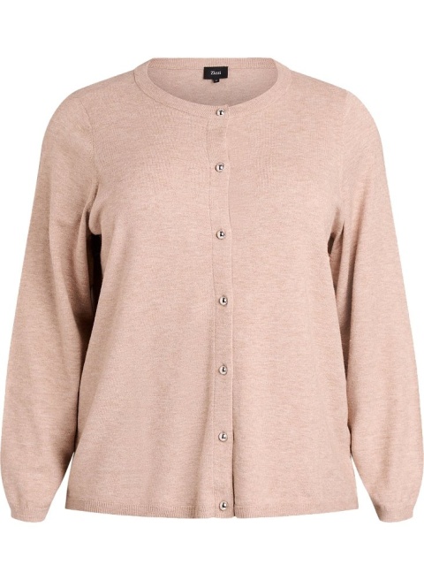 ZIZZI PIĘKNY KARDIGAN SWETER NA GUZIKI BEŻOWY 479D