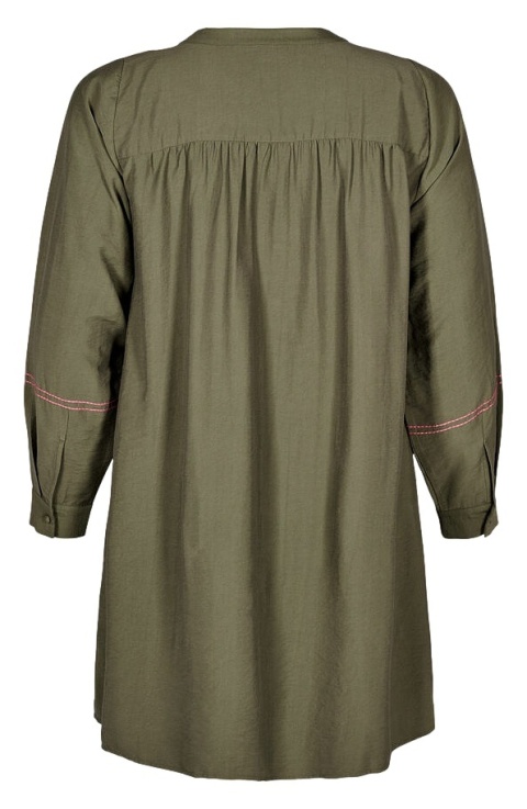 ZIZZI ZIELONA TUNIKA RÓŻOWY HAFT WISKOZA 358B