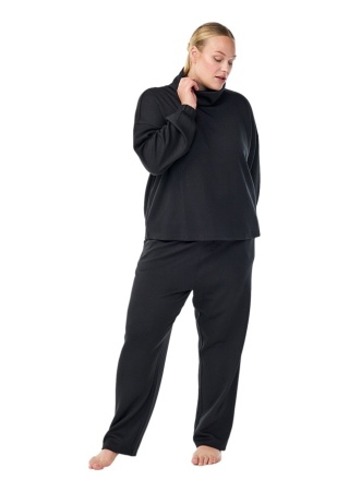 ZIZZI CZARNE LUŹNE SPODNIE DRESOWE 055K