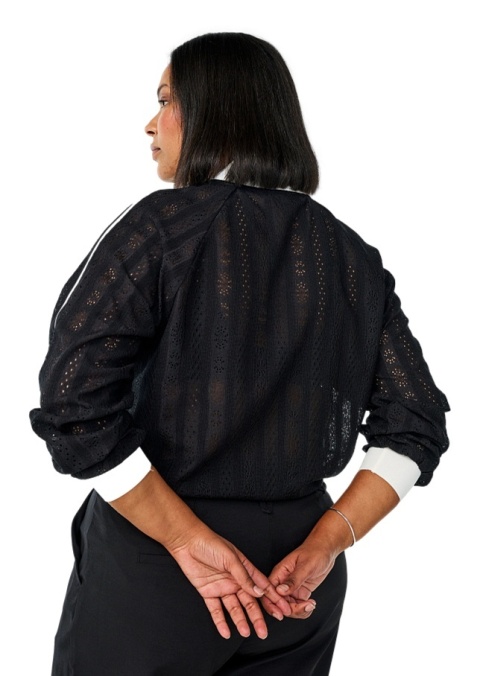 ZIZZI SPORTOWA CZARNA BLUZKA POLO TEKSTURA 658A