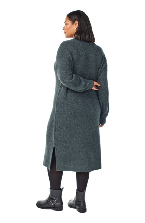 ZIZZI ZIELONA DŁUGA SUKIENKA DZIANINOWA 498B