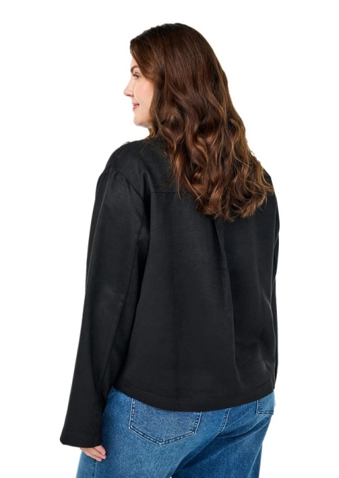 ZIZZI CZARNA ZAMSZOWA KRÓTKA KOSZULA 302A