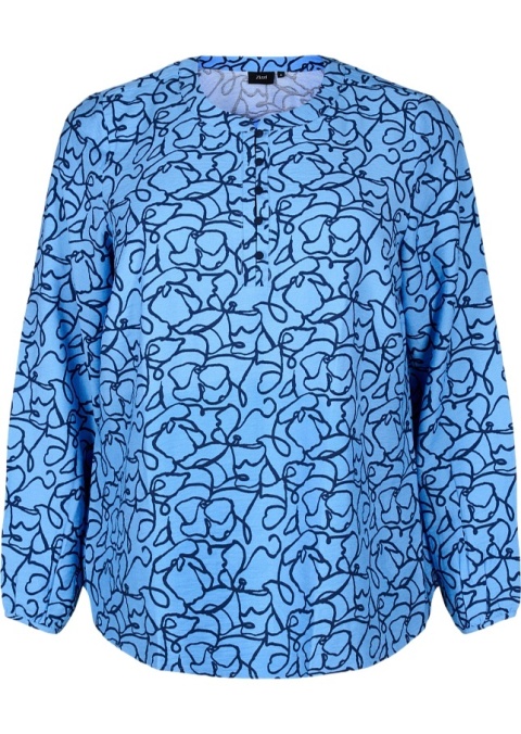 ZIZZI ELEGANCKA NIEBIESKA BLUZKA WZÓR 492A