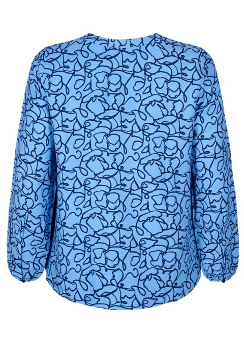 ZIZZI ELEGANCKA NIEBIESKA BLUZKA WZÓR 492A