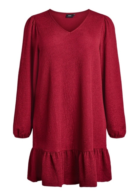 ZIZZI ELEGANCKA CZERWONA SUKIENKA STRUKTURA 500A