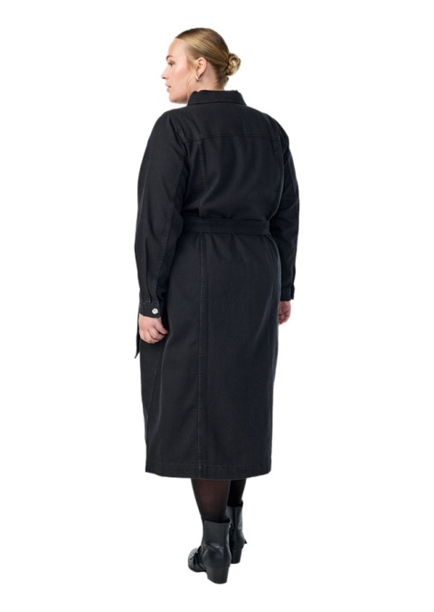 ZIZZI CZARNA JEANSOWA SUKIENKA MIDI WIĄZANIE 124A