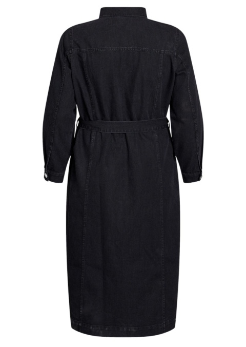 ZIZZI CZARNA JEANSOWA SUKIENKA MIDI WIĄZANIE 124A